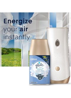 Glade Automatic Spray Refill 2 x Clean Linen & 1 x Blooming Peony & Cherry Air Freshener, For Up To 60 Days Of Automatic Freshness, 3 x 269ml  - Image 2
