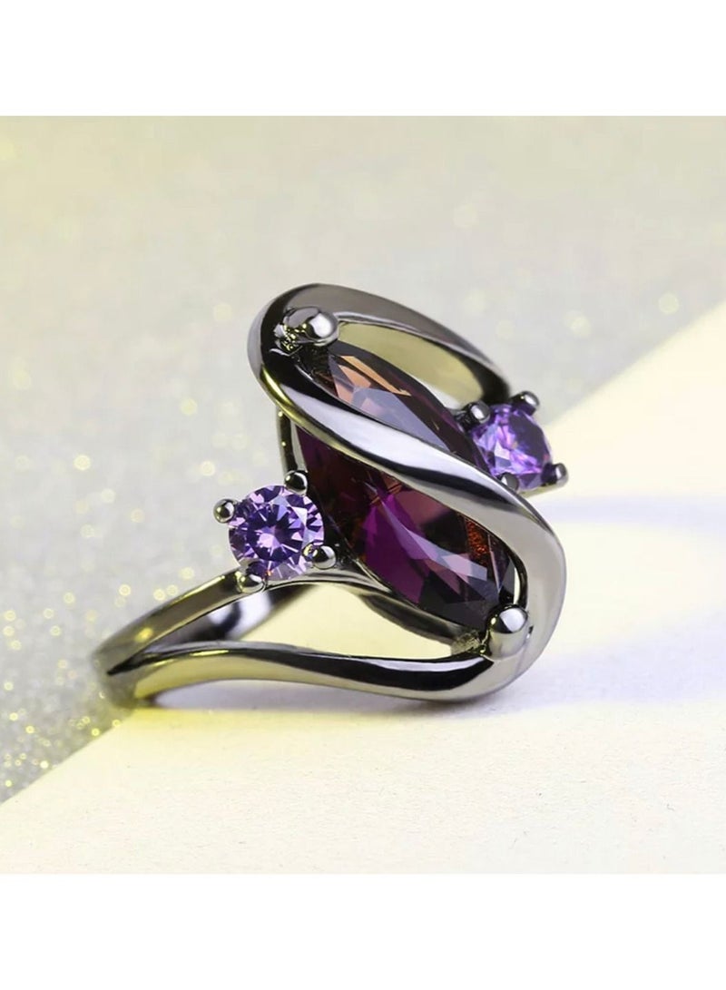 استراتيجية خاتم مصنوع من الفضة الإسترليني عيار 925 ومرصع بالزكرونيا المكعبة - Image 2