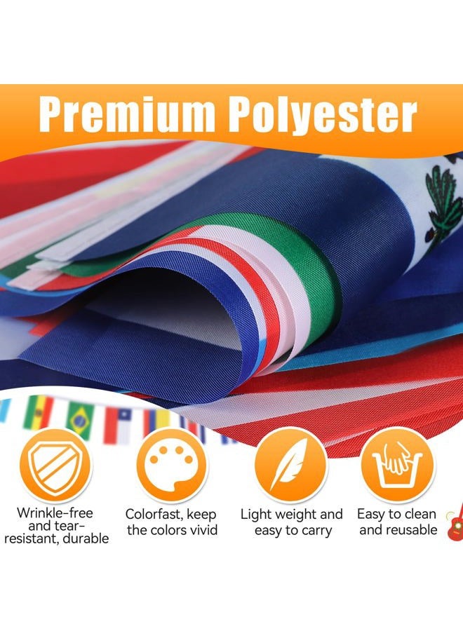Alphatool Latin America 21 Countries String Flags, Hispanic Heritage Month Decorations, 25ft Spanish Speaking Countries Flags, Assorted Latino Flag Banners for Classroom Sports Bars Party Decor, 1 Set - Image 4