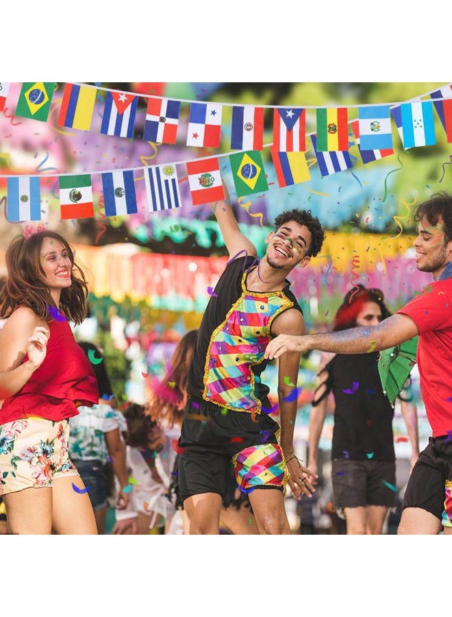 Alphatool Latin America 21 Countries String Flags, Hispanic Heritage Month Decorations, 25ft Spanish Speaking Countries Flags, Assorted Latino Flag Banners for Classroom Sports Bars Party Decor, 1 Set - Image 3