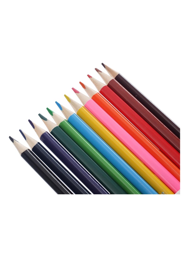 دومس مجموعة أقلام تلوين  الوان خشبية  ١٢ لونًا طويلة - Image 3