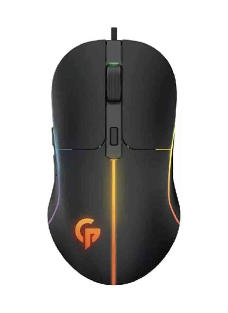 ماوس ألعاب Porodo 7D سلكي، 6 ألوان RGB، سطح مطاطي، سرعة تتبع 28 IPS حتى 6400 نقطة في البوصة، وظيفة برنامج الماكرو