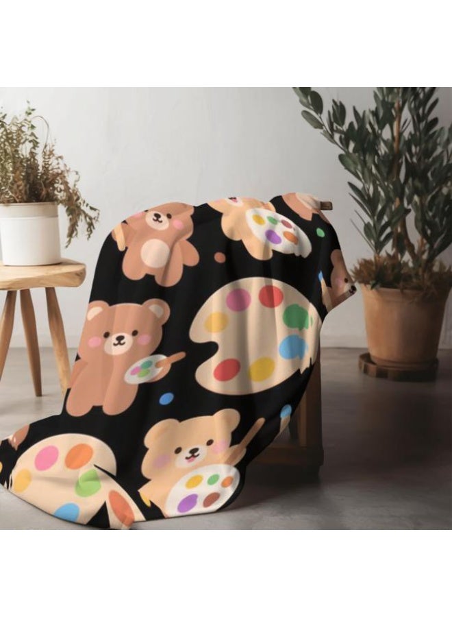Baby and children's cartoon flannel thin blanket (warm and comfortable, suitable for sleep, game use) 70cm*100cm