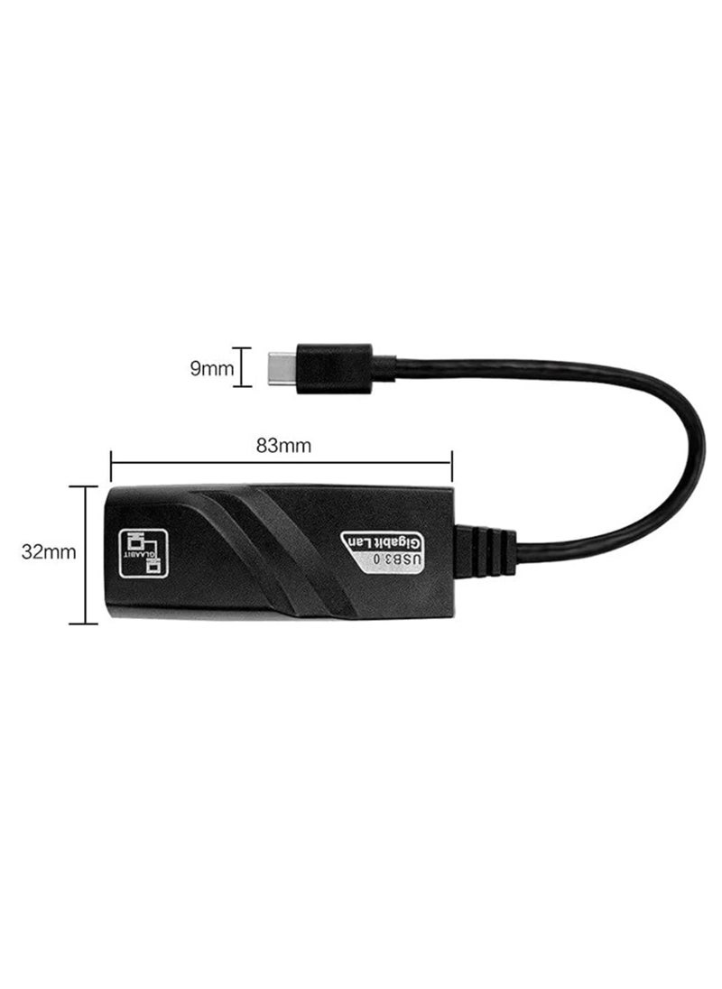 محول USB نوع سي 3.0 إلى ايثرنت ار جيه 45 جيجابت لان 10/100/1000 ميجابت لكل ثانية من تكنوتك، كروم