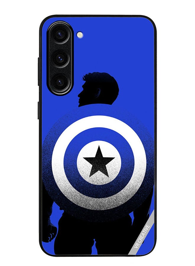 VR CREATIVE Protective Case Cover For Samsung Galaxy S23 Plus Captain America Blue Design Multicolour - Image 1