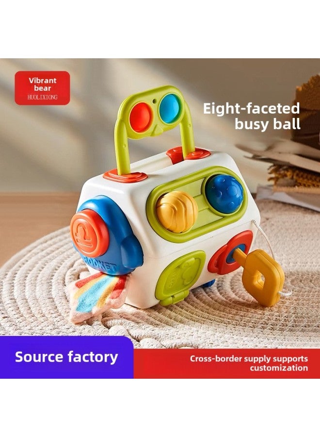 Children's Toy Octahedron Busy Ball Baby Fine Movements Busy Board Montessori Early Education Rubik's Cube Toy-Color:Early Education Steering Wheel -190g - Image 2