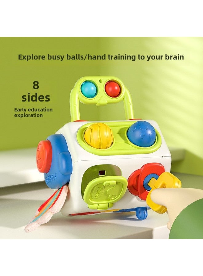 Children's Toy Octahedron Busy Ball Baby Fine Movements Busy Board Montessori Early Education Rubik's Cube Toy-Color:Early Education Steering Wheel -190g - Image 3