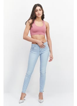 Lefties Women Regular Fit Washed Stretchable Jeans, Light Blue  - Image 3