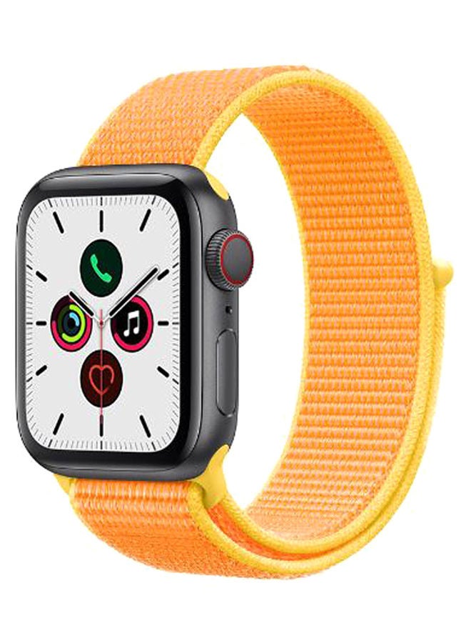NIBEMINENT Solid Replacement Nylon Band For Apple Watch Series 5/4/3/2/1 Orange/Casary Yellow - Image 2