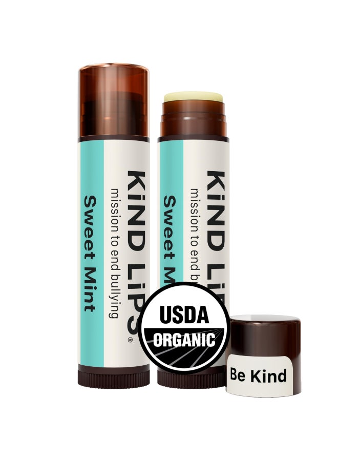 Kind Lips Sweet Mint Organic Lip Balm Natural Moisturizing Lip Care 2 Pack - Image 2