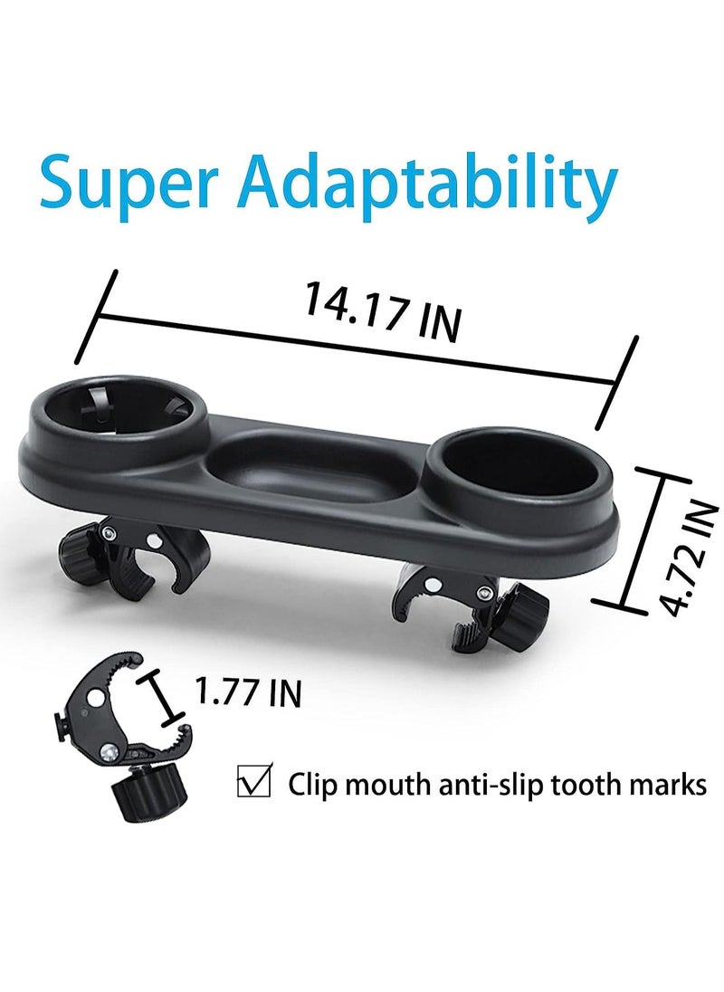 Gonice - Universal Stroller Snack Attachment, Upgraded Removable Non-Slip Grip Clip for Stroller Bar, Large Capacity - Image 1