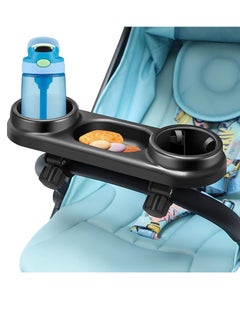 Universal Stroller Snack Attachment, Upgraded Removable Non-Slip Grip Clip for Stroller Bar, Large Capacity