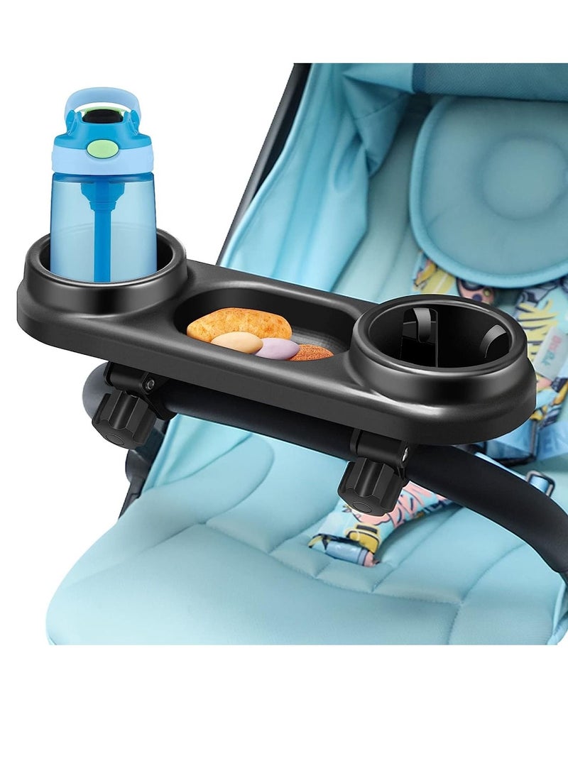 Gonice - Universal Stroller Snack Attachment, Upgraded Removable Non-Slip Grip Clip for Stroller Bar, Large Capacity - Image 1