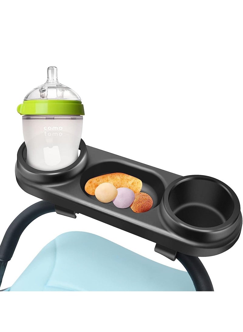 Gonice - Universal Stroller Snack Attachment, Upgraded Removable Non-Slip Grip Clip for Stroller Bar, Large Capacity - Image 1