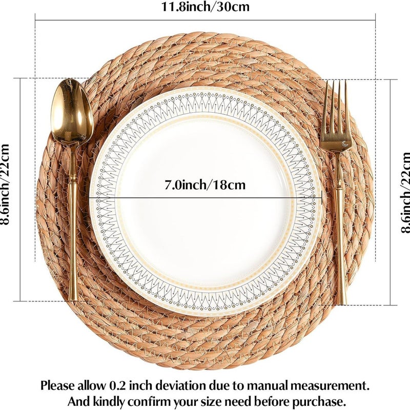 Home Hand-Woven Anti-Scalding Japanese-Style Busweed Corn Leather Mat Placemat Tea Cup Heat Insulation Mat Bowl Mat - Image 3