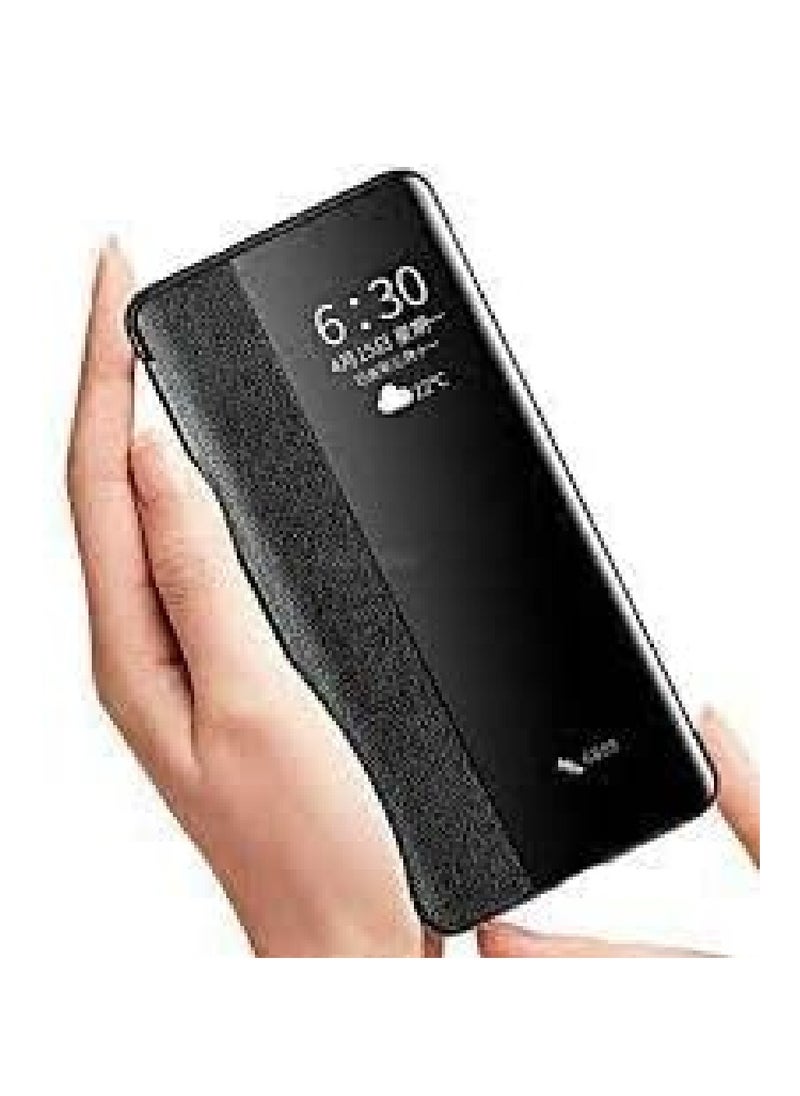 For Huawei P40 Pro Leather Smart View Sensor Flip Case, With Window View, Support Sensor Feature to Wake and Sleep Mode Huawei P40 Pro (6.58") (Black)