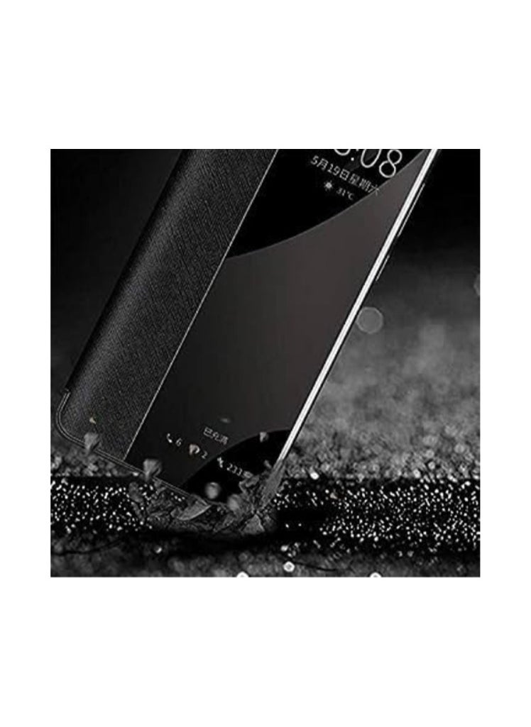 For Huawei P40 Pro Leather Smart View Sensor Flip Case, With Window View, Support Sensor Feature to Wake and Sleep Mode Huawei P40 Pro (6.58") (Black)