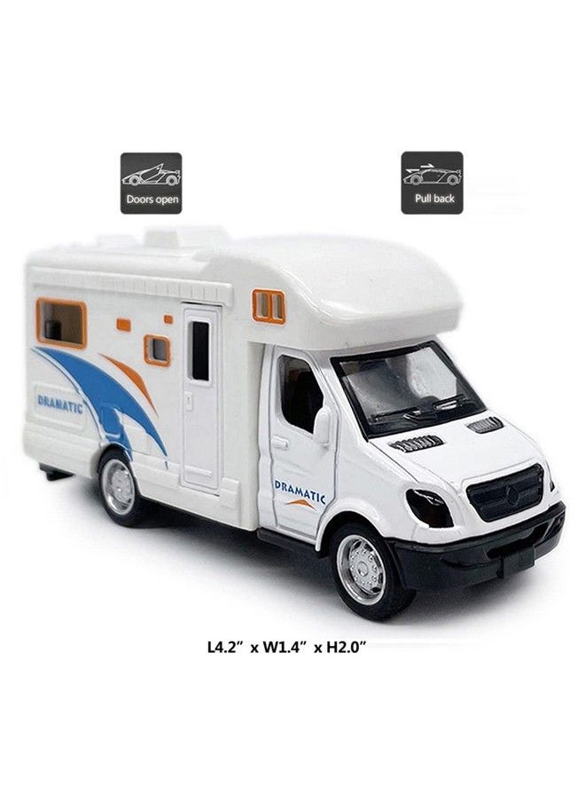 Generic - Mini Toy Camper Rv Motorhome Toys For Boys Pull Back Diecast Model Car Recreational Vehicle Adventure With Furniture Roof And Side Door Open Children’S Diecast Vehicles Age 4 5 6 Kids Birthday Gifts - Image 1
