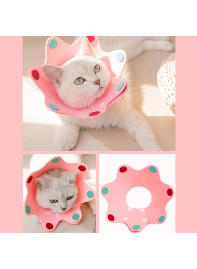 طوق استرداد القطط القابل للتعديل - مخروط إليزابيثي ناعم وخفيف الوزن للقطط من 3 إلى 5 كجم (6.6 إلى 11 رطلاً) - طوق إلكتروني واقٍ للحيوانات الأليفة لشفاء الجروح والجراحة والعناية والاستحمام - يمنع اللعق والعض والخدش - تصميم قابل للقطع - Image 3