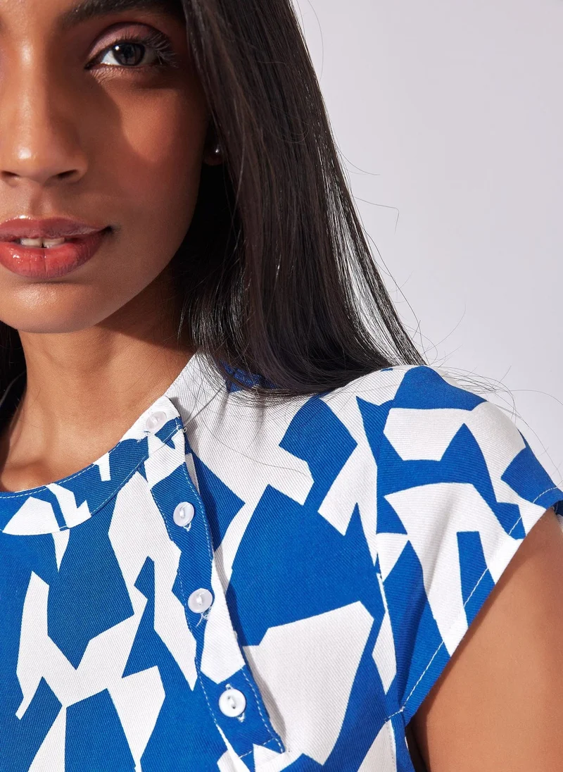 ذا ليبل لايف بلوزة بطبعة فسيفساء