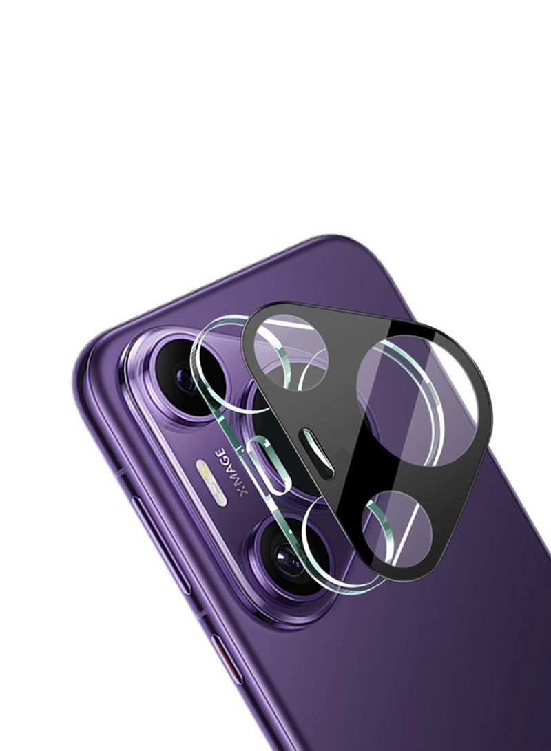 Wtech Premium Camera Lens Tempered Glass Protector Sheild For Huawei Pura 70 5G 2024 Clear/Black  - Image 2