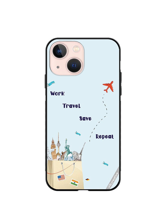 VR CREATIVE Protective Case Cover For Apple iPhone 14 Travelquotes Design Multicolour - Image 1