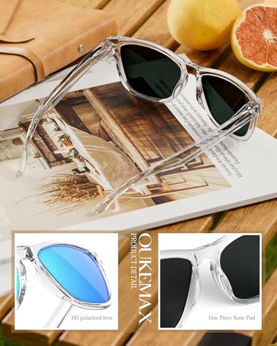 OUKEMAX Polarized Sunglasses for Women Men ： Retro Square Frame, UV400 Protection, Lightweight Shades for Driving, Travel - Image 5