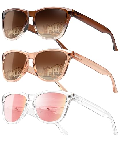 OUKEMAX Polarized Sunglasses for Women Men ： Retro Square Frame, UV400 Protection, Lightweight Shades for Driving, Travel - Image 1