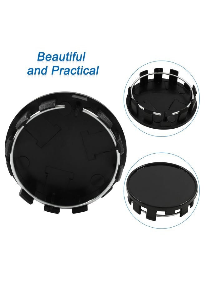 BokWin 4 Pcs 54mm/2.13 Inch Wheel Center Hub Caps Mini Tyre Center Caps Cover for Car (Black) - Image 4