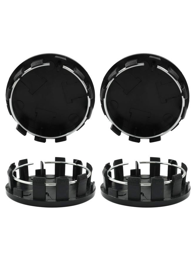 BokWin 4 Pcs 54mm/2.13 Inch Wheel Center Hub Caps Mini Tyre Center Caps Cover for Car (Black) - Image 1