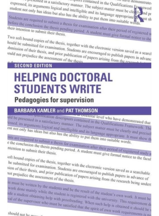 Helping Doctoral Students Write Pedagogies for supervision - Paperback