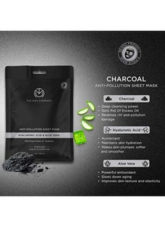 The Man Company Charcoal De Tan Face Sheet Mask With Aloevera & Hyaluronic Acid , Tan Removal, Blackheads Remover | Skin Brightening & Lightening - 25 Ml  - Image 4
