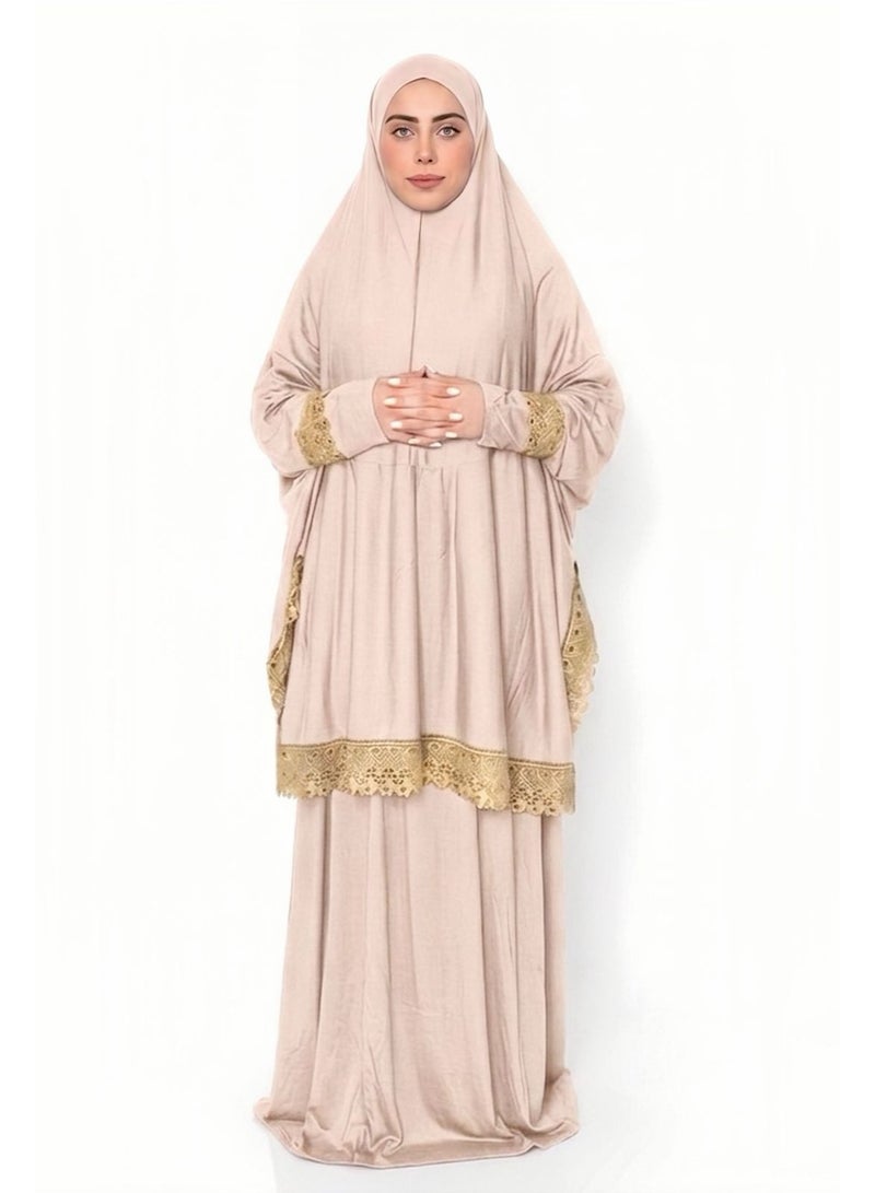 Two Piece Islamic prayer dress for women -Prayer Clothes Abaya For women -Umrah essentials for women -Prayer dress women