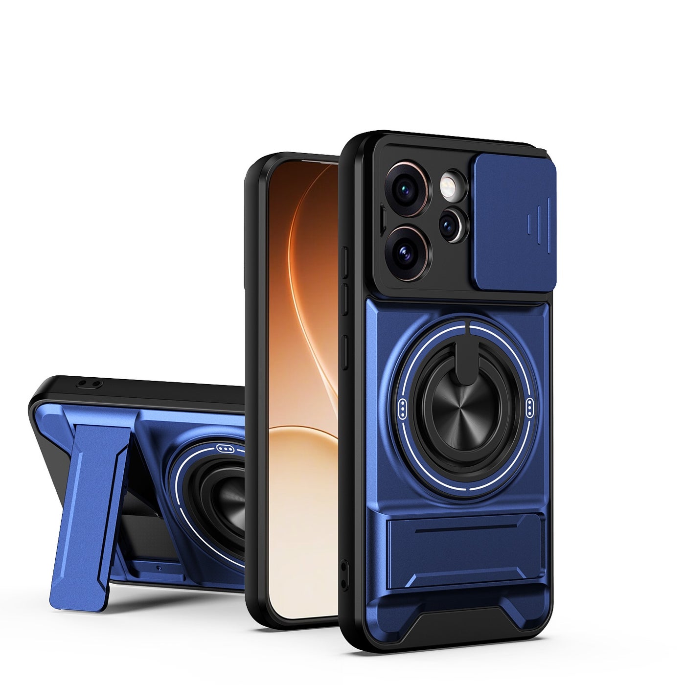 جولدن ماسك Goldenmask OPPO RENO15 Pro Ring Case With Stand And Camera Holder