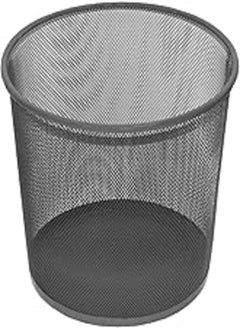 Generic Metal Dustbin Round 35x30cm - Black Color 