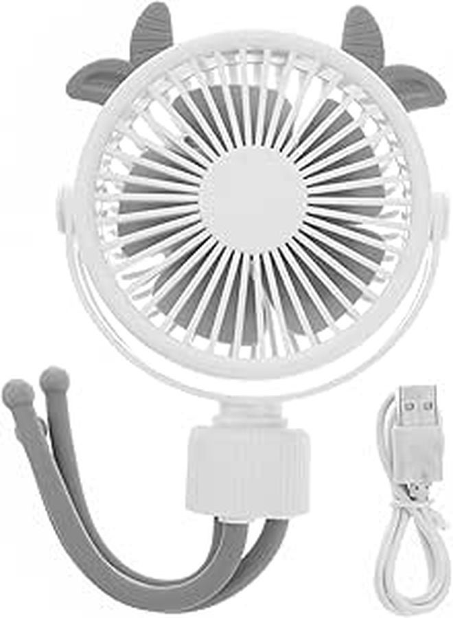 USB Rechargeable Portable Stroller Fan With Flexible Tripod Clip On Outdoor Travel Lightweight - Image 1
