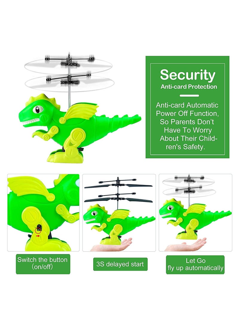 SOLARAE Flying Toys, Dinosaur Remote Control Helicopter, Boys Girls Rc Flying Toy Gifts, Rechargeable Flying Dragon Toy Infrared Induction Helicopter for Boys Girls 6 7 8 9 Year Old Birthday Gift - Image 2