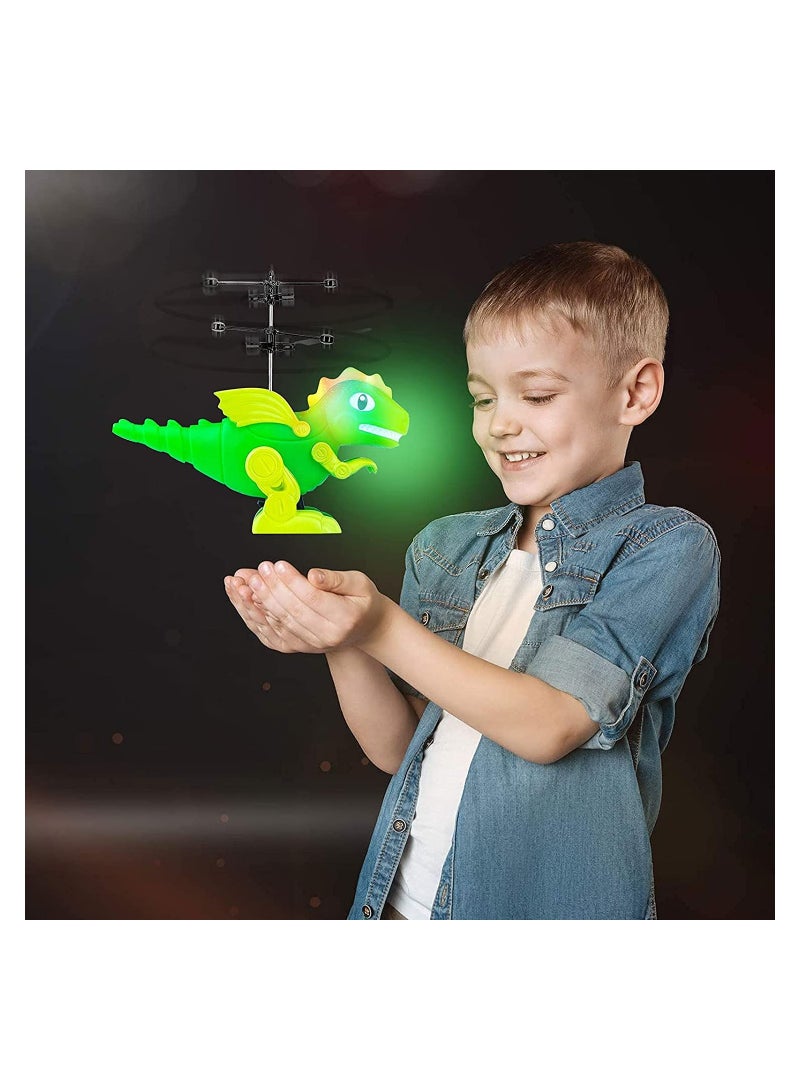 SOLARAE Flying Toys, Dinosaur Remote Control Helicopter, Boys Girls Rc Flying Toy Gifts, Rechargeable Flying Dragon Toy Infrared Induction Helicopter for Boys Girls 6 7 8 9 Year Old Birthday Gift - Image 5