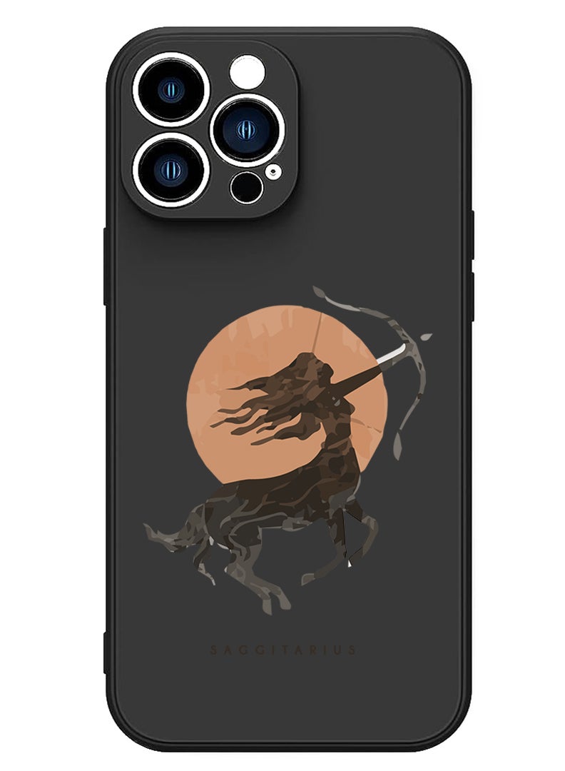 Theodor Protective Slim Fit Case Liquid Silicone Cover with Full Body Protection Anti-Scratch Shockproof Case For iPhone 13 Pro Max Black  - Salty air sunkissed air copy - Image 1
