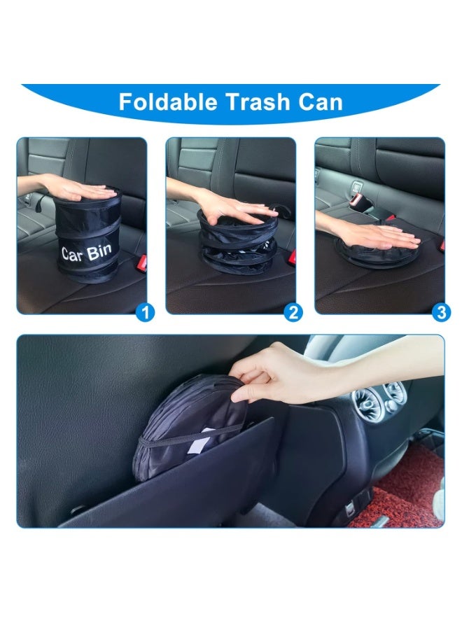 PTTIMFFM 2 PCS Collapsible Car Trash Can, Portable Pop Up Garbage Bin Waste Basket, Foldable Rubbish Bin for Car, SUV, Truck, Travel Use - Image 3