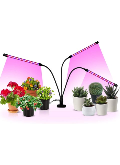 iPower iPower 15W Triple Head LED Grow Light with Auto ONOff 3 9 12H Timing Red Blue Spectrum Adjustable Gooseneck Lamp 11 Dimmable Levels for Indoor Plant