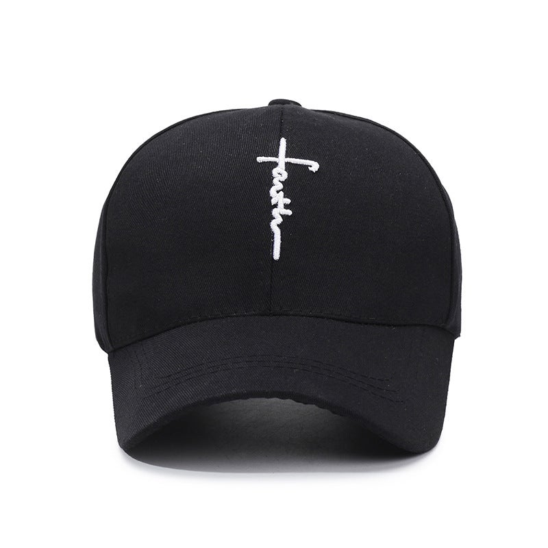 New Embroidered English Cross Casual Baseball Cap For Men And Women Youth Adjustable Hat For - Image 3
