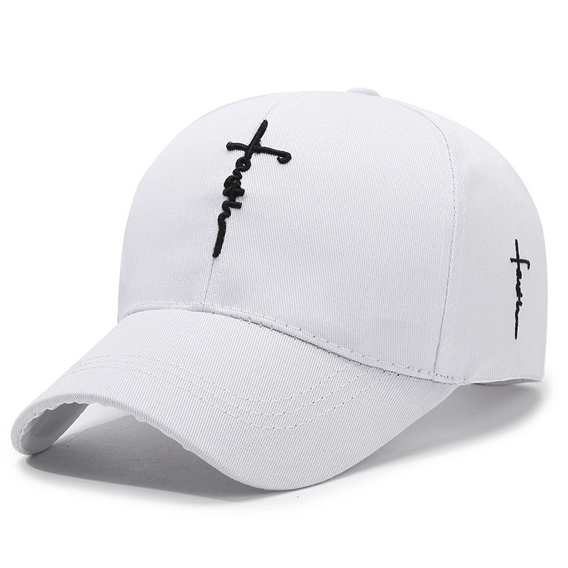 New Embroidered English Cross Casual Baseball Cap For Men And Women Youth Adjustable Hat For - Image 1