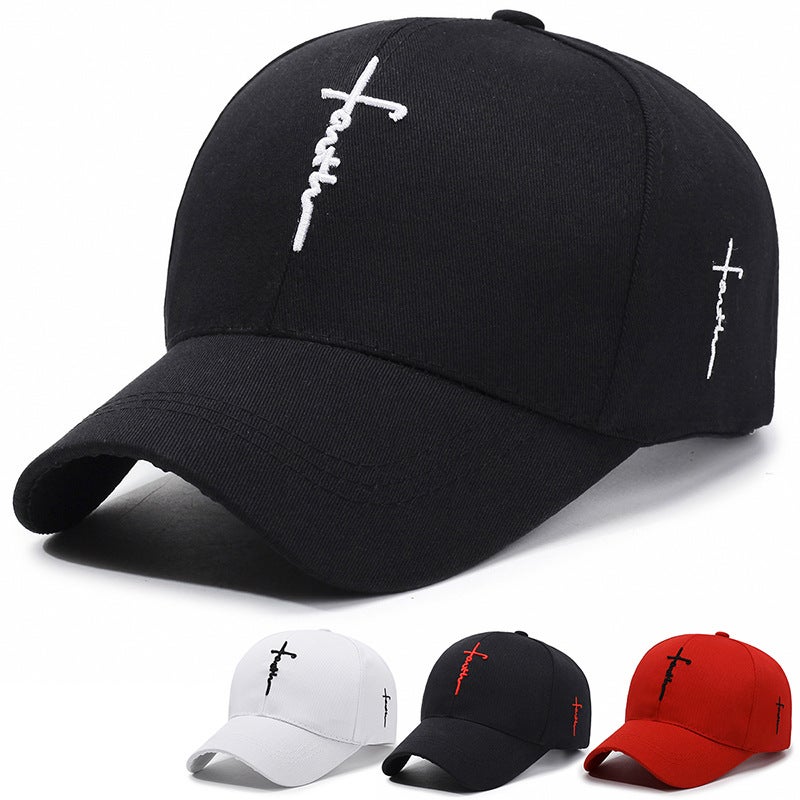 New Embroidered English Cross Casual Baseball Cap For Men And Women Youth Adjustable Hat For - Image 2