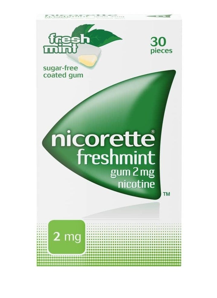 nicorette Freshmint Gum 2mg (30 pieces) 