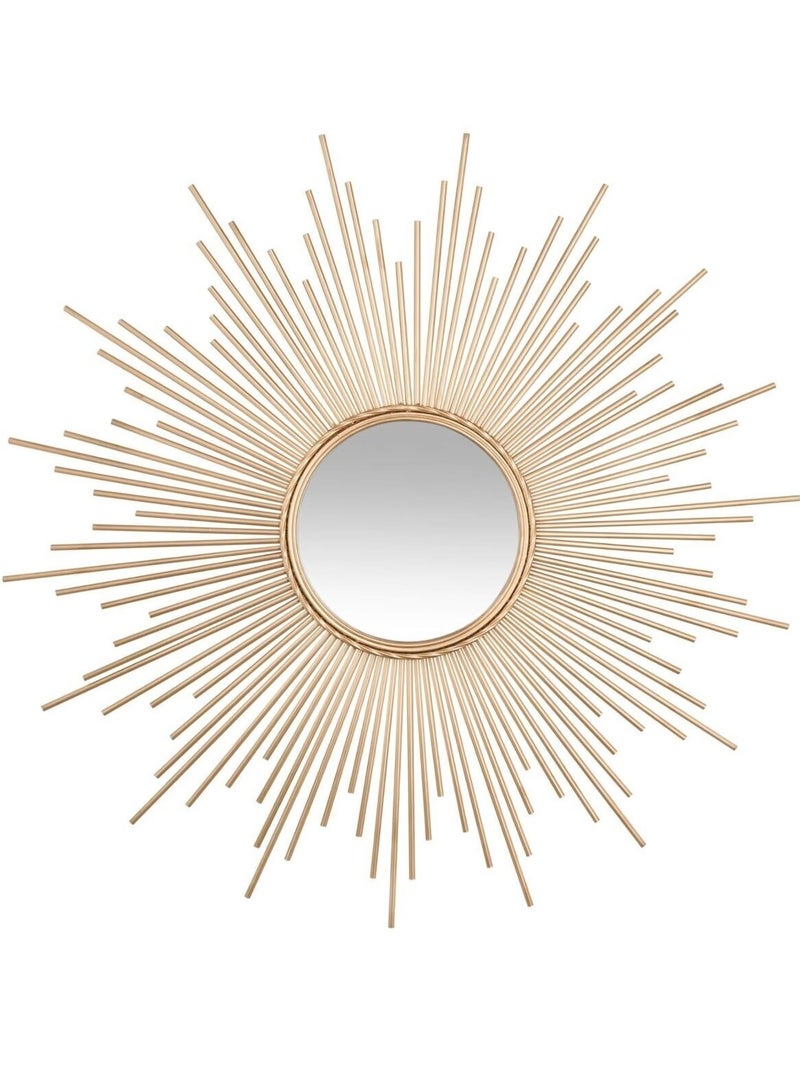 لوفت مرآة صن لاين، دائرية، غرفة نوم، معيشة، حمام، 99×3.5 سم، ذهبي، معدن - 150647 - Image 2