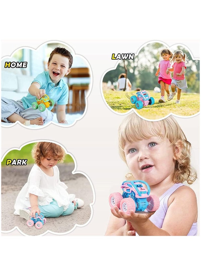 Car Toys for 2 3 4 Year Old Girls Boys Gifts, Pull Back Toy Cars for Toddler Toys Age 2 4 6, Boys Monster Trucks for Kids Toys Age 1 2 3 4 5 6 Year Old Boys Girl Birthday Gifts, Toy Truck Set (3 Pcs)  - Image 5