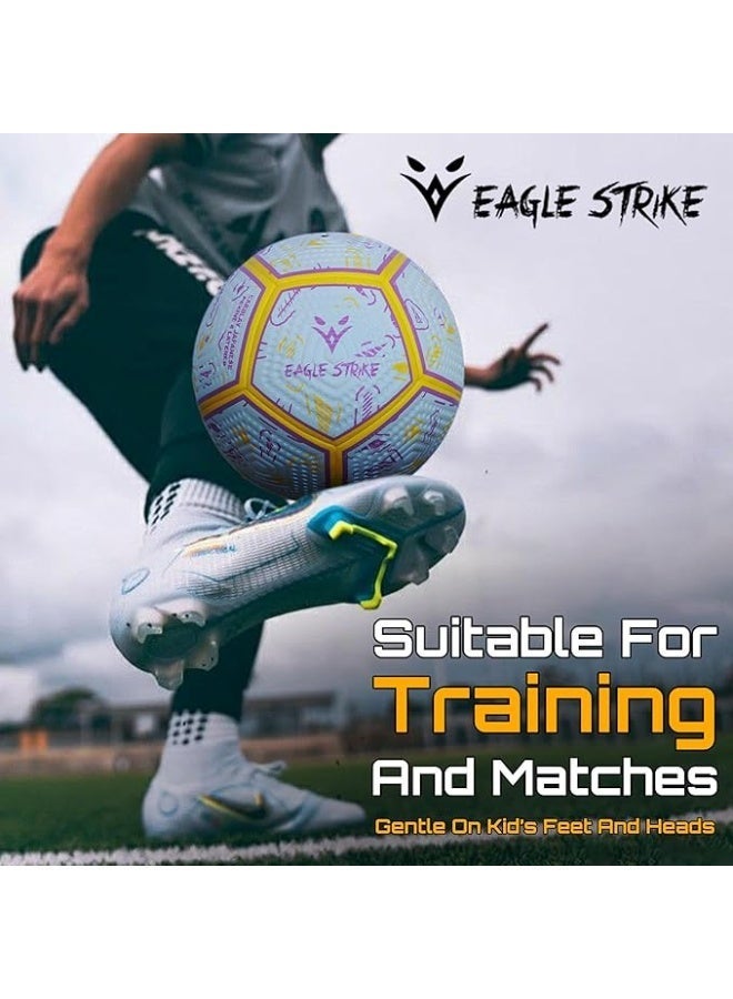 Eagle Strike Professional Match Soccer Ball – Size 5 PU Football, Official Weight 420-440g for Competitive Play - Image 3