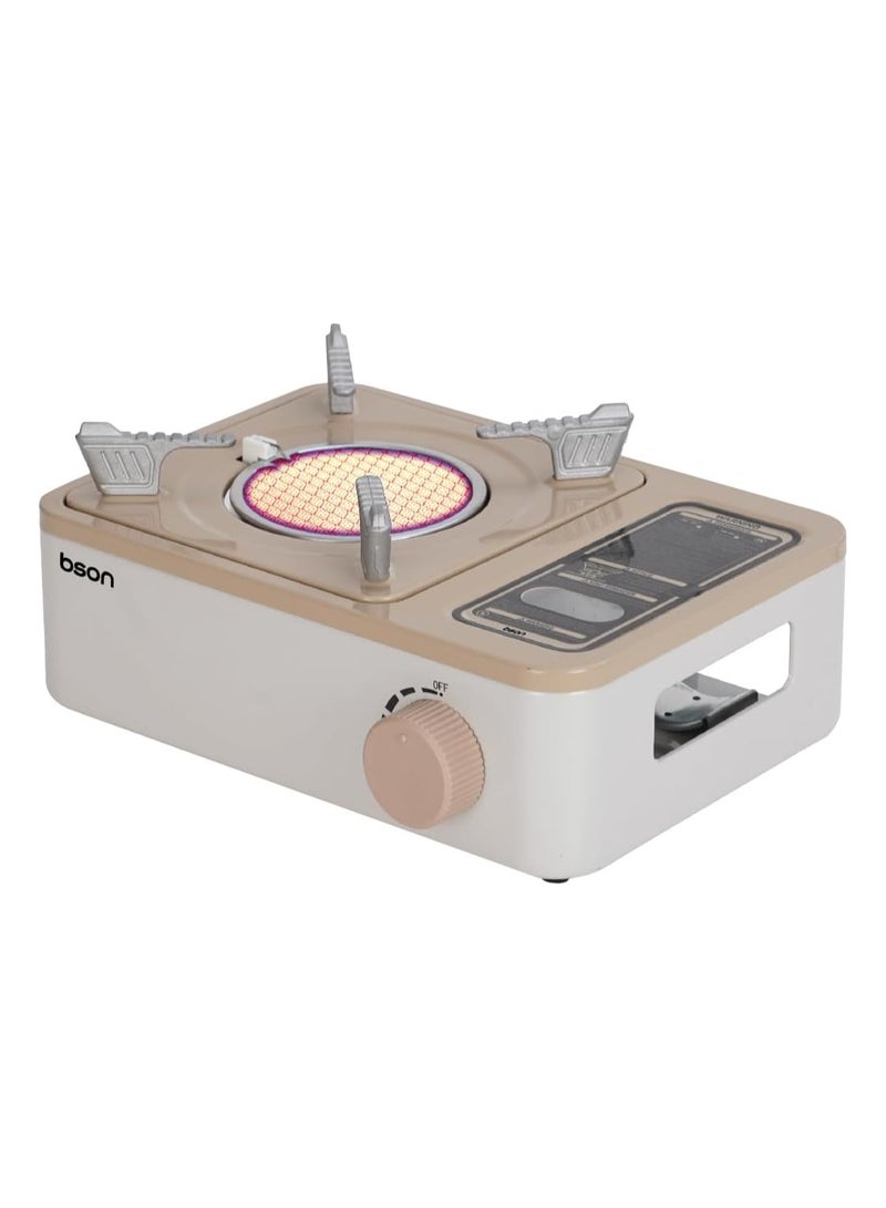 BSON موقد سيراميكا المحمول - 2800 واط قوة نار عالية مع تقنية السيراميك عديم الدخان، تحكم حراري قابل للتعديل، إشعال إلكتروني، تصميم آمن ضد الرياح، مدمج مع حقيبة حمل للطهي في الهواء الطلق - Image 1