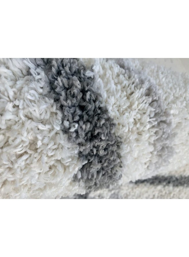 HANDPICKED FURNITURE Fluffy White Rectangular Carpet Ultra Soft Area Carpets For Bed Room Living Room And Dining Room Anti-Slip Floor Carpets Easy To Clean Made In Turkey 150X230Cm - Image 3